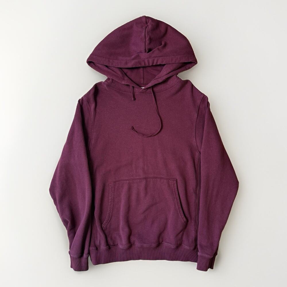 Jungmaven Montauk Hoodie Small Maroon Fleece Hooded Pullover Hemp Cotton